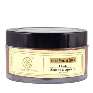 KHADI NATURAL Almond and Apricot Herbal Massage Cream, 50g